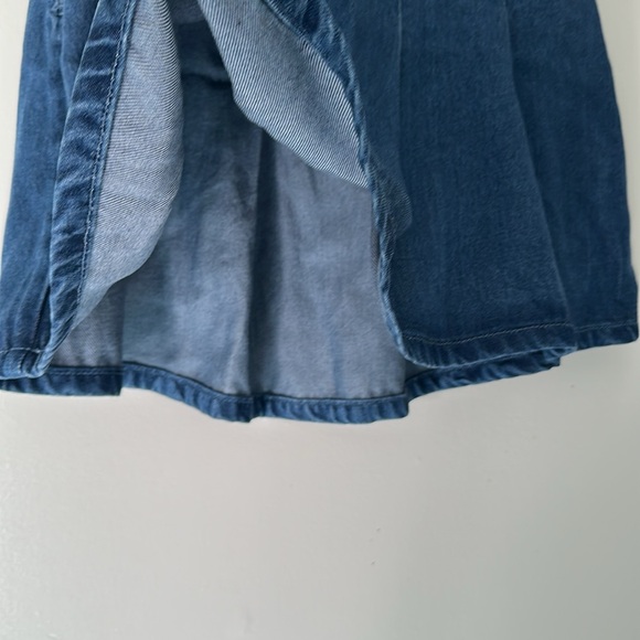 YFB A-Line Blue Denim Pleated Mini Skirt - Picture 3 of 7